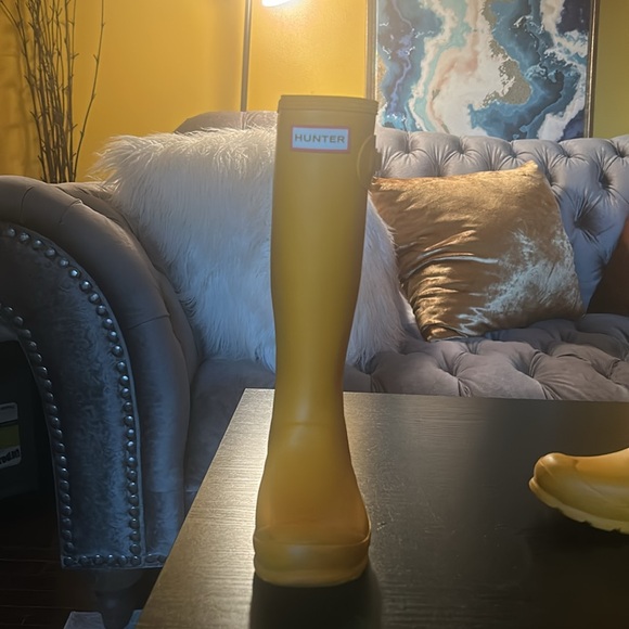 Hunter Classic Yellow Tall Rain Boots - Picture 3 of 12